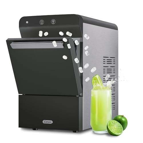 Gevi V2.0 Nugget Ice Maker, 38lbs/24H Countertop Pellet Ice Machine with Self-Cleaning, Energy-Efficient, Chewable Pebble Ice Maker for Home Kitchen, Office, Great Gift