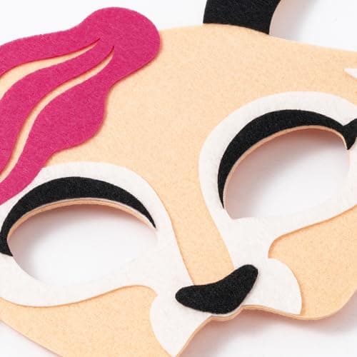 Andi Cppss Animals Police Officer Felt Mask - 12PCS Bunny Fox Rabbit Police Officer Felt Mask Children Zoo Character Cosplay Party Masks Birthday Dress Up Party Supplies for Boys and Girls Role Play — view 3
