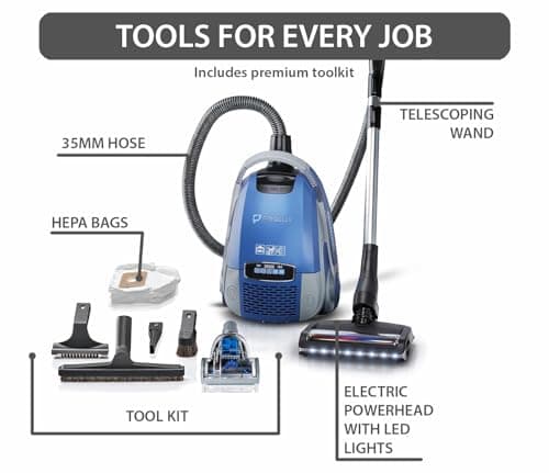 Prolux Phantom Canister Vacuum Cleaner with North American Power Nozzle, Lightweight, Powerful, H12 HEPA Filter Easy Suction Adjustment, Perfect for Quick and Efficient Cleaning — view 2