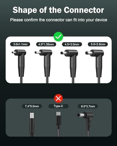 Superer 65W Laptop Charger for ASUS VivoBook ZenBook, Chromebook — view 2