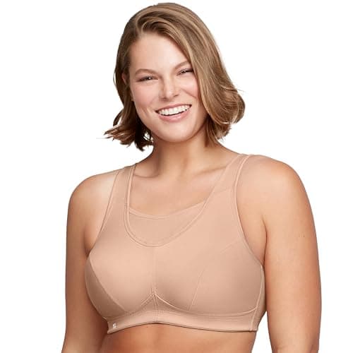 Glamorise Women's Plus-Size No Bounce Full Support Sport Bra, Cafe, 46G — view 8