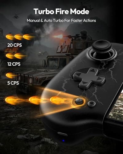 VOYEE Switch Controllers with Hall Effect Joystick & Kickstand, Compatible with Nintendo Switch/OLED, Wireless Pro Controller Ergonomic Grip Joypad with RGB Light, Turbo, Macro, 4 Game Slot Black — view 3