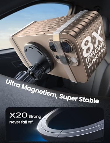 Lamicall 15W for Magsafe Car Mount Charger - Wireless Vent & Dashboard Magnetic Phone Holder Charger Mount, for iPhone 17, 17 Pro, 17 Pro Max, iPhone 16 15 14 for MagSafe Accessories, Car Accessories — view 4