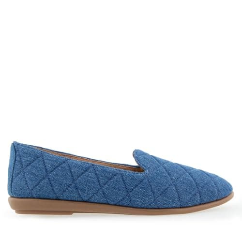 Aerosoles Womens Betunia Med Blue Quilted Denim 8 Medium — view 6