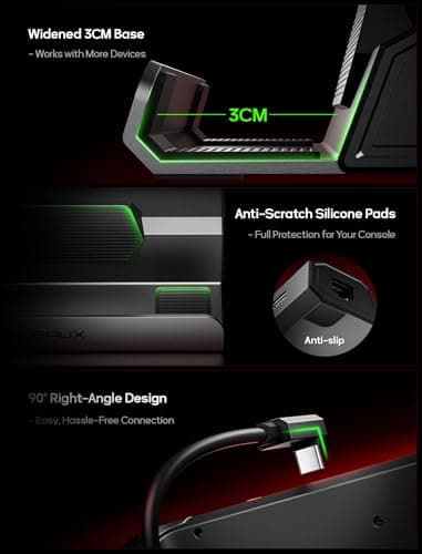 JSAUX 4K@120Hz Docking Station for Steam Deck/OLED/ROG Ally X/Legion Go/MSI Claw, 5-in-1 Dock for Steam Deck OLED with HDMI, 100Mbps Ethernet, Dual USB A 2.0 and 100W USB C Port （HB0602S Upgraded） — view 5