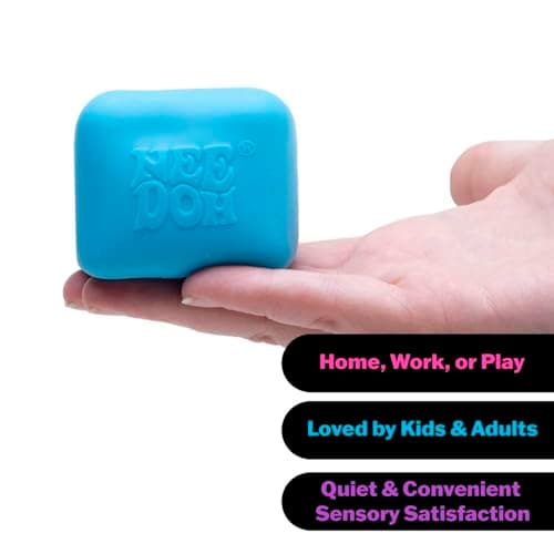 Schylling NeeDoh Nice Cube Glow - Squeeze Toy with a Super Solid Squish - Glows in The Dark - 2.25" Cube - Color May Vary (Pack of 1) — view 3