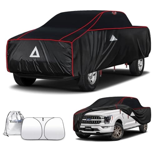 Tozaroa Hail Protector Car Cover for Truck(Length:250"-262"),Waterproof All-Weather Anti Hail Thick Multi-Layered EVA with Sun Visor&Storage Bag for F-150, Silverado, Ram, Sierra,Tundra, Tundra etc