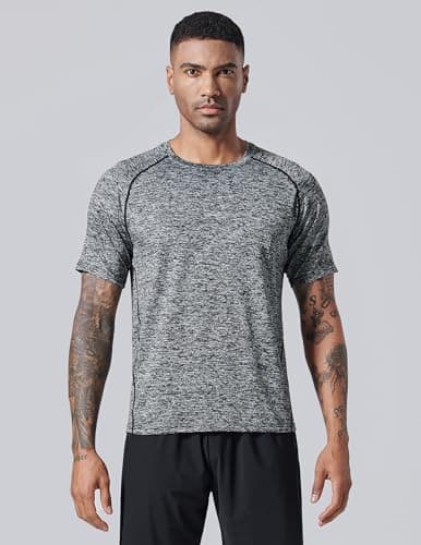 5 Pack Men’s Active Quick Dry Crew Neck T Shirts | Athletic Running Gym Workout Short Sleeve Tee Tops Bulk (Set 3, X-Large) — view 3