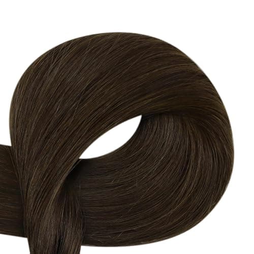 Full Shine K Tip Human Hair Extensions, 2 Darkest Brown Brunette, 16 Inch, 50G, Keratin Fusion Prebonded Tip, Soft Lob, Subtle Waves, Campus Formal, Office Party, Polished Everyday, Seamless Brunette — view 8
