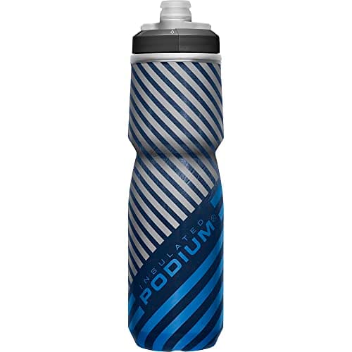 CamelBak Podium Chill Insulated Bike Squeeze Water Bottle, Cold Retention for Cycling, 24oz, Navy Stripe — view 2