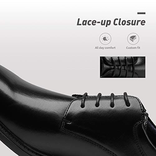 Bruno Marc Men's Dress Oxford Shoes Classic Lace Up Formal Shoes,Size 10.5,Black,DOWNING-02 — view 5