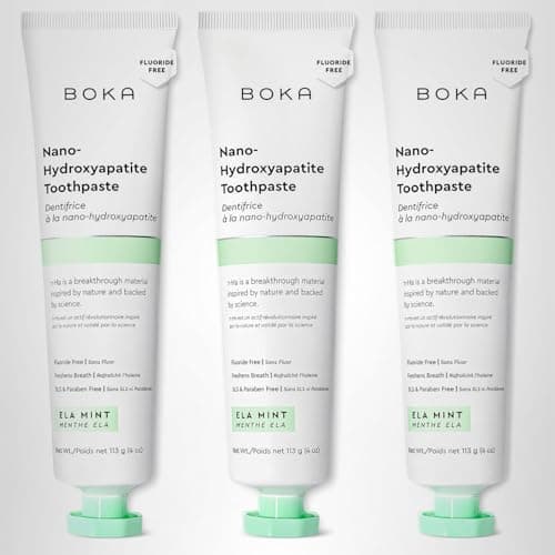 Boka Fluoride Free Toothpaste, Nano Hydroxyapatite Toothpaste, Appropriate for Sensitive Teeth - for Adult Oral Care - Ela Mint Flavor, 1.3 Fl Oz 2Pk — view 7