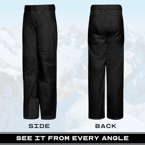 Arctix Kids Snow Pants with Reinforced Knees and Seat, Black, Large — view 3