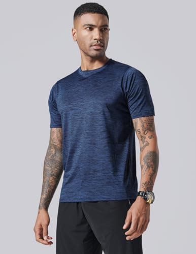 Liberty Imports Men's 5 Pack Active Quick Dry Crew Neck T Shirts Athletic Running Gym Workout Short Sleeve Tee Tops Bulk 3X Large Edition 3 — view 2