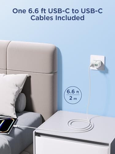 iPhone 16 15 Charger Fast Charging, 20W Dual Port USB C Charger Block with 6FT USB C Charging Cable Cord for iPhone 16 15 14 13 12 11 Pro Max XS, iPad, Samsung Phone, Tablet — view 2