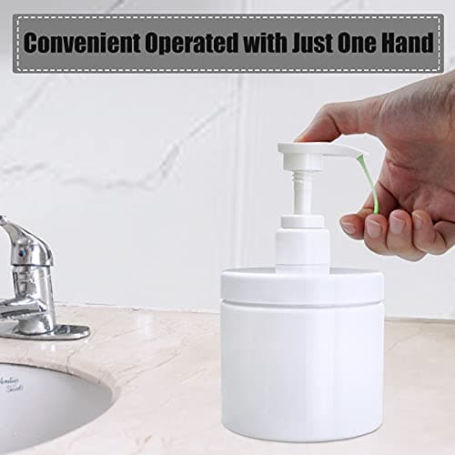 Cosywell 2PCS 500ml Pump Bottle Dispenser White Plastic Pump Bottles — view 4