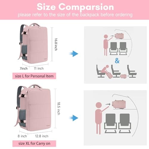 Taygeer Travel Backpack for Women, TSA Carry On Backpack Flight Approved — view 5