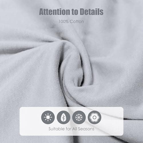 SWEET DOLPHIN Baby Sleep Sack 0-6 Months - 100% Cotton 2-Way Zipper TOG 0.5 Infant Wearable Blanket, Newborn Essentials Toddler 3 Pack Sleeping Sacks - Grey — view 4
