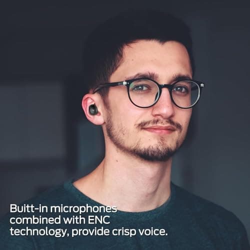 Monster Wireless Earbuds,5.3 Bluetooth in-Ear Headphones Bluetooth Headphones Touch Control with Charging Case, Bluetooth Earbuds,32H Play Black — view 4