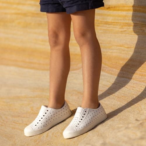 Native Shoes Unisex-Kids Jefferson Sneakers, Aquarius Blue/Shell White, 4 Toddler — view 4