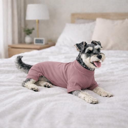 ADKLHX Dog Full Bodysuit – Stretchy Yoga Fabric 4-Leg Dog Pajamas, Breathable & Lightweight Dog Onesie for Indoor & Outdoor, Shedding Control & Travel Wear Dusty Pink 2XL — view 4