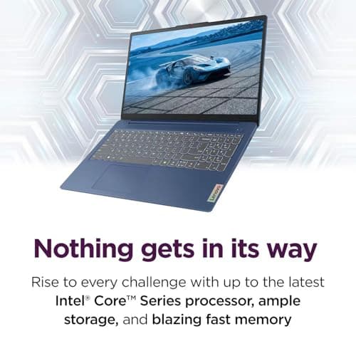Lenovo IdeaPad Slim 3i • 15.6" FHD Business Laptop • Microsoft Office 365 • Intel N150 CPU • 8GB RAM • 128GB PCle SSD • Copilot AI • Windows 11 — view 3