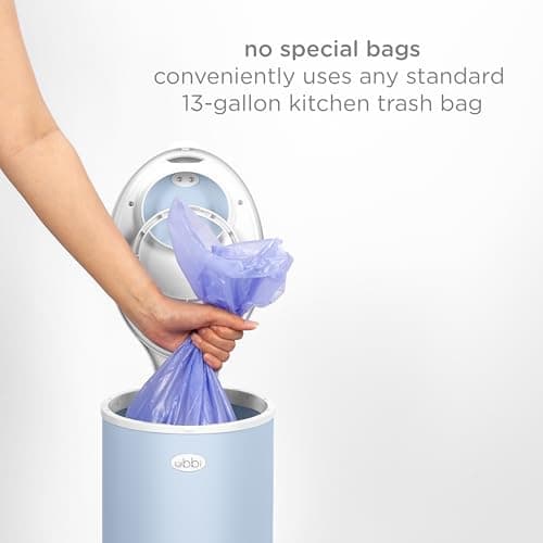 Ubbi Diaper Pail - Cloudy Blue (10032) — view 5