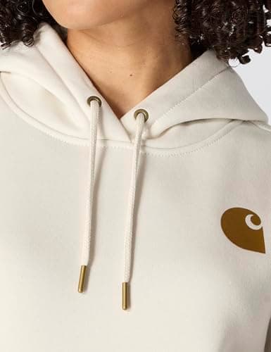 Carhartt Women's Relaxed Fit Midweight Logo Sleeve Graphic Sweatshirt, Malt/Carhartt Brown, Medium — view 4