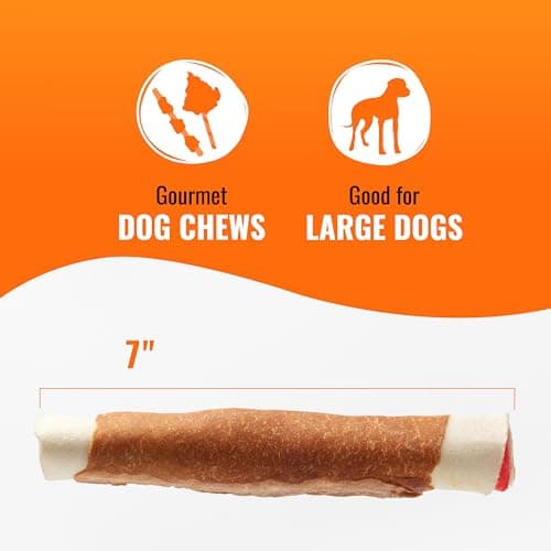 Good 'n' Fun Rolls Long-Lasting Dog Treat, For Large Dogs, With Real Proteins, Beef Hide and Premium Chicken, Supports Dental Health, Mental Stimulation, 2 count — view 4