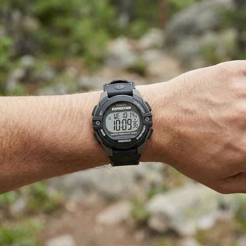 Timex Men's Expedition 41mm Watch - Black Strap Digital Dial Green Case — view 5