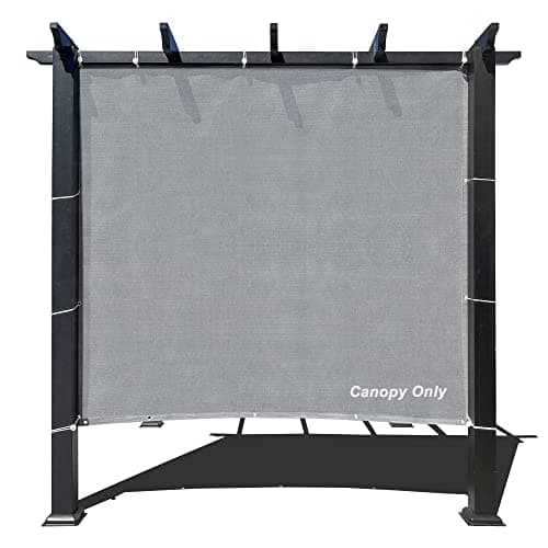 Alion Home Sun Shade Panel Privacy Screen with Grommets on 4 Sides for Outdoor, Patio, Awning, Window Cover, Pergola (10' x 10', Light Grey)