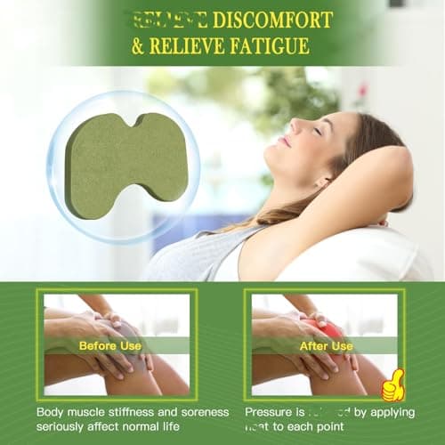 72PCS Knee Patches - Warming Herbal Patches for Knee Patch, Wormwood Extract Sticker for Knee,Shoulder,Neck,Back — view 3