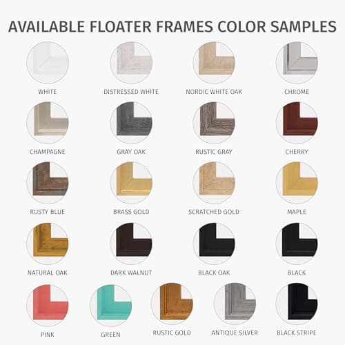 PIXY CANVAS Floater Frame 12x12 for 3/4 (0.75) inch Deep Canvas Paintings/Canvas Prints/Wood Canvas Panels/Wall Art/Wall Decor/Home Decor/Artwork (Brass Gold, 12 x 12 inch, Square) — view 8