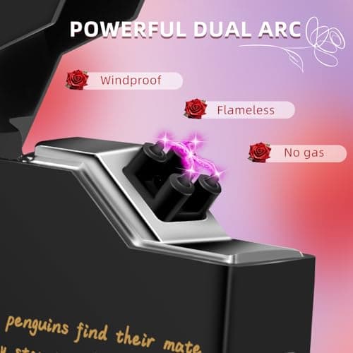LcFun Electric Lighter USB Rechargeable, Valentines Day Gifts for Him Her, Romantic I Love You Gifts for Boyfriend Girlfriend Wife Husband Valentines Gifts for Men Women Couple — view 3