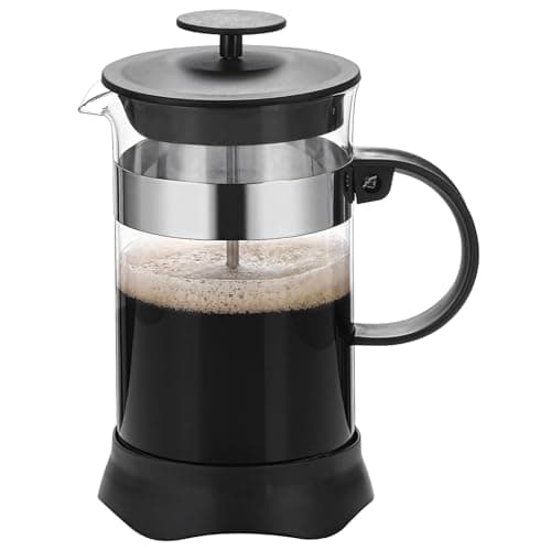 Texvora French Press Coffee Maker, 34 oz Stainless Steel Coffee Press with High Borosilicate Glass Brew Pot, Multi Scene Use, for Tea and Coffee, Home, Office, and Outdoor Brewing
