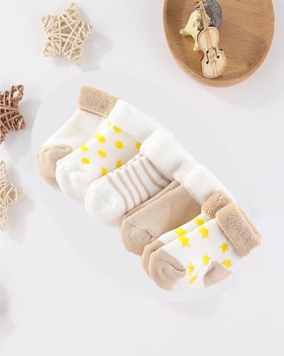 ZAVBABY Baby Boy Hats Mittens and Socks Set Cotton Newborn Girl Hat Glove 0-6 Month — view 5