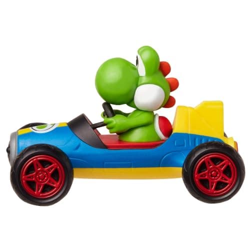 Mario Kart Jakks Nintendo Yoshi in Blue Mach 8 Vehicle 2.5 inch Figure — view 3