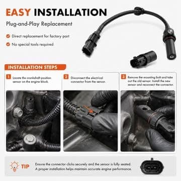 39180-2B000 Engine Crankshaft Position Sensor for Hyundai for Kia for Dodge for Elantra 11-20 for Soul for Forte for Accent for Tucson for Rio for Veloster for Attitude 1.6L 1.8L 2.0L Replace SU13885 — view 2