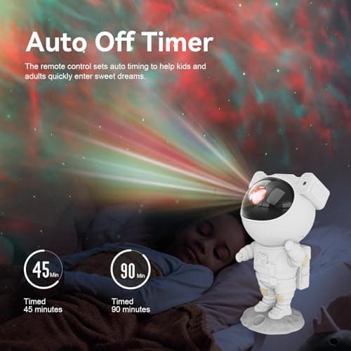Astronaut Star Projector Night Light - Space Buddy Projector, Galaxy Starry Nebula Ceiling Projection Lamp with Timer and 360°Adjustable, Kids Adults Room Decor, for Bedroom, Game Room etc. — view 4