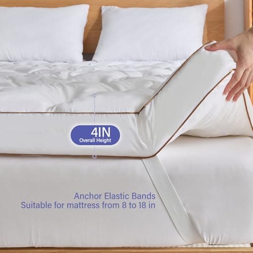 4 Inch Memory Foam Mattress Topper Queen for Back Pain Relief — view 2