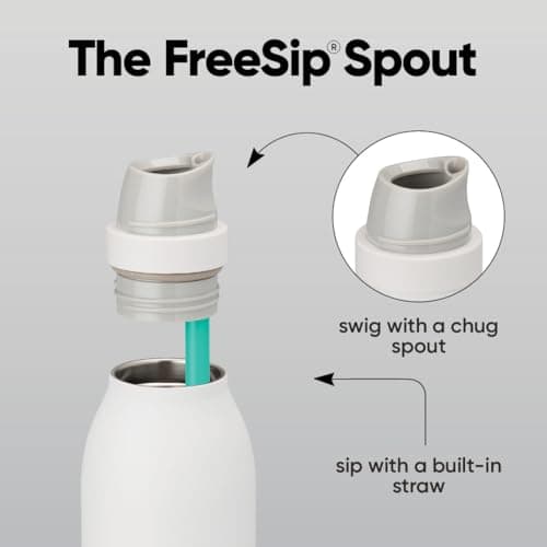 Owala FreeSip Twist Insulated Stainless Steel Water Bottle with Straw for Sports and Travel, BPA-Free, 24-oz, Bubble Gum — view 2