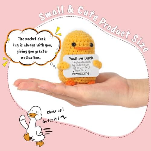 MBL Back to School Gifts for Students - Funny Crochet Duck Birthday First Day of School Gifts for Students Kids, Feel Better Stress Relief Inspirational Gift for College Friends Her Him Boss Coworker — view 2