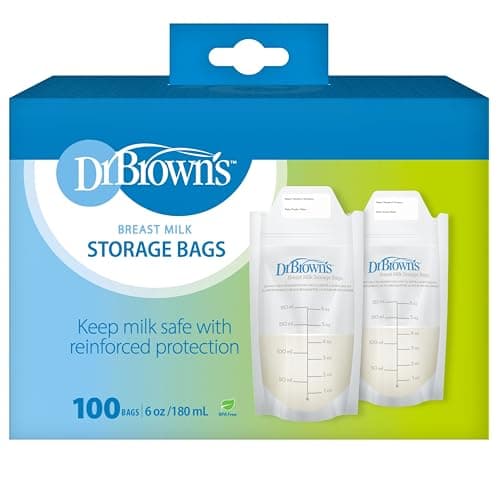Dr. Brown's Breastmilk Storage Bags 100 Count (Pack of 1), Clear