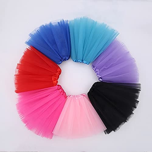 XINXIYAN Blue Tutu Skirts for Women Halloween Costume Adult Party Favor Dance Tulle Skirts — view 3