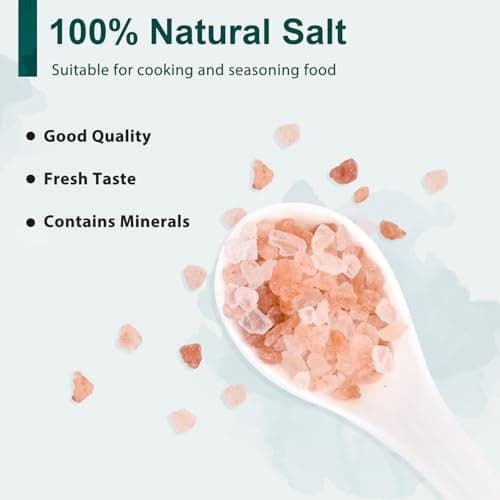 Soeos Himalayan Salt 38.8oz + Whole Black Peppercorns 18oz. Coarse Grain Pink Salt, Salt Grinder, Salt Pepper, Pepper Grinder Salt and Pepper, Salt for Salt Grinder, Non-GMO Verified, Kosher. — view 3