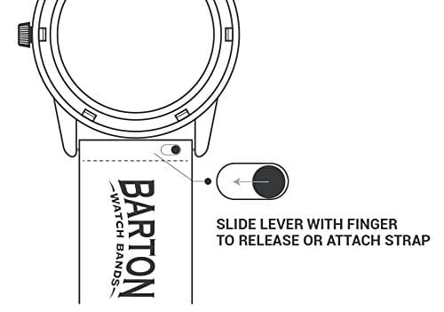 22mm Army Green - BARTON Canvas Quick Release Watch Band Straps - Choose Color & Width - 18mm, 19mm, 20mm, 21mm, 22mm, 23mm, or 24mm — view 5