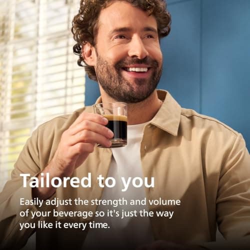 PHILIPS 3300 Series Fully Automatic Espresso Machine with integrated milk frother and grinder, 5 Hot & Iced Coffee Pre-Sets, 40% Quieter SilentBrew, 15-Bar Pressure, Glossy Black (EP3326/90) — view 5