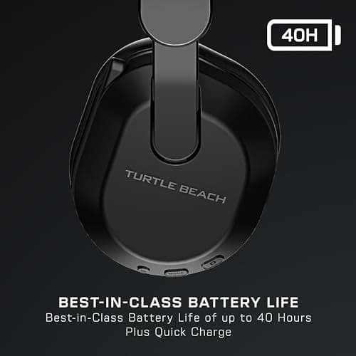 Turtle Beach Stealth 500 Wireless Gaming Headset Licensed for Xbox Series X|S, Xbox One & Works via Bluetooth with PC, Switch & Mobile – 40-Hr Battery, Memory Foam Cushions, Flip-to-Mute Mic – Black — view 3