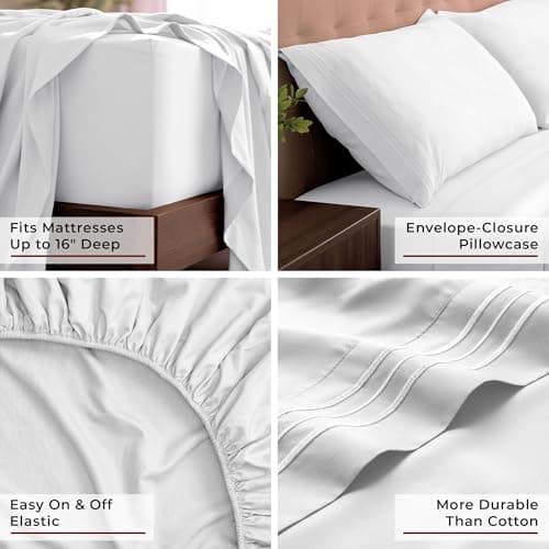 Mellanni King Sheets Set - 4 PC Iconic Collection Bedding — view 4