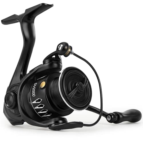 DV2000 Spinning Reel - 5.2:1 Gear Ratio, 5+1 Stainless Steel Bearings, 9LBS Max Drag, Lightweight Carbon Fiber Frame for Freshwater Fishing (5.64oz)